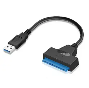 USB 3.0 SATA 3-Kabel Sata-zu-USB-Adapter Bis zu 6 Gbit/s Unterstützung 2,5 Zoll Externe SSD-Festplatte 22-poliges Sata III-Kabel