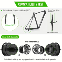Kit de conversion de vélo électrique facile à installer, en stock au Royaume-Uni, moteur de moyeu arrière 48V 2000W pour vélos de 27,5 pouces avec écran et système d'éclairage
