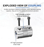 Accouplements d'arbre flexibles personnalisables en alliage d'aluminium et acier inoxydable, support OEM pour machines et imprimantes 3D