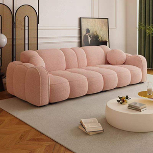 Sofá Pequeño de Tela Estilo Crema para Apartamentos Pequeños y Salas de Estar de Alquiler, Sofá Popular en Línea - Product Image 3