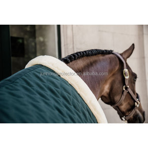 Couverture de luxe pour <span class=keywords><strong>cheval</strong></span> en velours de laine intérieur, polaire d'hiver, couleurs rouge, bleu marine, vert, en sergé, pour écurie - Product Image 4