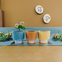Pot à bougie en céramique givrée et émaillée chromée sur mesure, pot de jardin, décoration intérieure, artisanat d'extérieur, plantes vertes