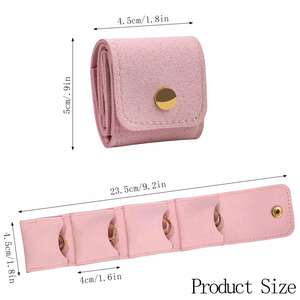 Estuche Organizador de Joyas de Viaje Multifuncional Plegable Mini para Aretes, Collares, Anillos, Cadenas, Pulseras y Broches - Product Image 2