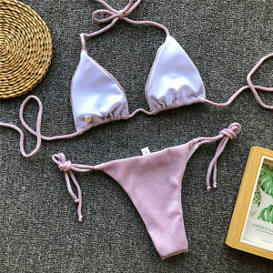 Gye432 — <span class=keywords><strong>maillot</strong></span> <span class=keywords><strong>de</strong></span> <span class=keywords><strong>bain</strong></span> brésilien, Micro, couleur rose brillant, Sexy, Bikini pour femmes, nouvelle collection - Product Image 6