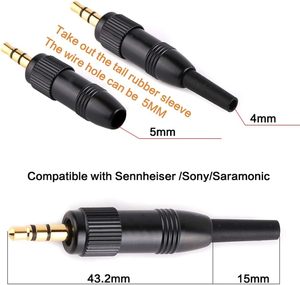 อะแดปเตอร์เชื่อมต่อเสียงสเตอริโอสกรูล็อคอะแดปเตอร์ตัวผู้3.5mm (1/8นิ้ว) ช่องเสียบ TRS สำหรับไมโครโฟน Sennheiser <span class=keywords><strong>sony</strong></span> - Product Image 5