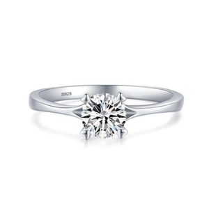 अनुकूलित ठीक गहने 925 असली चांदी की अंगूठी उत्कृष्ट सुरुचिपूर्ण महिला फैशन घन ज़िरकोनिया सगाई की अंगूठी - Product Image 1