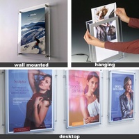 Boîte à lumière en cristal personnalisée pour agents immobiliers, affiche publicitaire pour vitrine, boîte à lumière LED ultra-fine