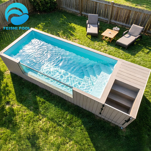 <span class=keywords><strong>Piscine</strong></span> de nage extérieure en fibre de verre (FRP) de 20 pieds, jacuzzi, conteneur préfabriqué de 40 pieds, <span class=keywords><strong>piscine</strong></span> en bois de jardin pour la natation, fabriquée en Chine - Product Image 2