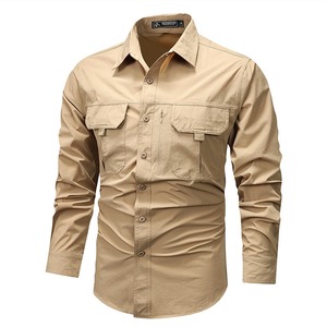 Camisa de Trabajo de Manga Corta para Hombre, con Múltiples Bolsillos, Verano, Informal, Transpirable, Ligera, de Secado Rápido, <span class=keywords><strong>Uniforme</strong></span> de Seguridad - Product Image 4