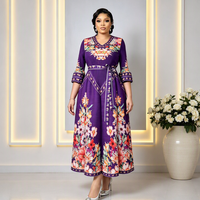 Abaya longue à manches longues, plissée en V, style Dubaï, respirante, confortable pour femme musulmane, idéale au quotidien, collection Loriya personnalisée, pour l'été et l'automne