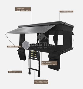 Carpa de Techo Rígida de Aluminio, Impermeable, para 4 Estaciones, con Colchón de Espuma, Escalera Antideslizante para SUV, Camioneta, OEM - Product Image 4
