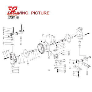 Bomba Neumática de Diafragma de Doble Vía BML-10B de 15L y 3/8in para Máquina de Impresión - Product Image 6