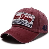 Gorra de Béisbol Vintage de Algodón Lavado, Modelo New Story SE.1964, Bordada, Estilo Americano, Ajustable, para Hombre y Mujer