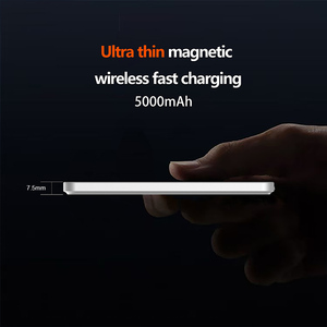 Card <b>Sized</b> Light weight Magnetic Power Bank 5000mAh 7.5mm Wired PD 22.5W 15W Wireless Power Wireless Magnetic Power Bank - Product Image 5