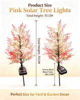 Lampu Pohon Cypress Tenaga Surya Tahan Air LED Lampu Cypress Bertenaga Surya untuk Dekorasi Taman Luar Ruangan Halaman Patio Liburan Natal.