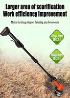 Micro-culteur électrique sans fil 2 en 1 portatif pour jardin, batterie au lithium rechargeable avec perche télescopique