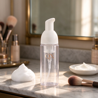 Flacon Distributeur Moussant Rechargeable 40ml 50ml 80ml, Pompe à Mousse Blanche Transparente Bleue 50ml 80ml pour Emballage de Nettoyant Visage Quotidien