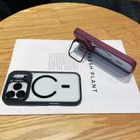 Coque pour iPhone 17 avec béquille pour objectif, support magnétique transparent, étui de protection pour téléphone portable compatible iPhone 17, 16, 15 Pro Max, 17 Air