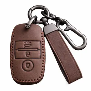 Accessori per auto in pelle personalizzati di alta qualità decorazione d'interni custodia per chiavi auto in lega di zinco per Kia Sorento Sportage K5 K9