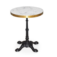 Café en métal et pieds en laiton inoxydable 890mm de hauteur Comptoir chromé en fonte ornée Base de table moderne 4 étoiles