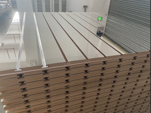 Bán buôn nhà sản xuất chất lượng cao Acrylic bề mặt bảng Khe cắm hàng hóa hiển thị bảng điều khiển slatwall - Product Image 3