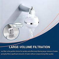 Filtre à eau pour robinet de baignoire et de douche, adoucisseur d'eau dure, élimine les contaminants, le chlore/le fluorure, améliore la peau/les cheveux/les ongles, douche