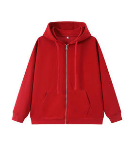 Nouveau sweat à capuche unisexe zippé 2025 |   Pull en coton Sea Island 330GSM, poids lourd |   Vêtements de rue personnalisables pour la vente en gros - Product Image 1