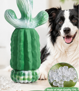 Jouet à mâcher en caoutchouc en forme de cactus pour chien, durable, pour le nettoyage des dents, jouet interactif pour animaux de compagnie, pour chiens de taille moyenne et grande, jeu en intérieur - Product Image 3