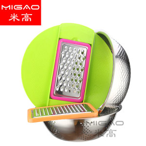 Ensemble de 5 bacs à riz en acier inoxydable Migao avec éplucheur pour la cuisine - Product Image 1