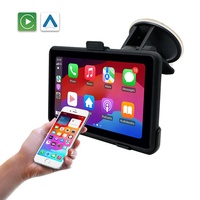 Sistema Multimedia Portátil con Pantalla Táctil Carplay de 7 Pulgadas, Conexión Bluetooth, Navegación, Reproductor de Música