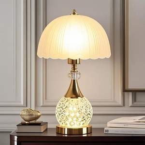 Creative Minimalist Warm Crystal European-Style Bedside Lamp Simple Modern <b>Glass</b> Luxury Wedding Bedside Light High-End - Product Image 1