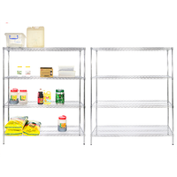 Étagère en fil métallique en acier inoxydable 6 couches chromées de haute qualité promotionnelle étagère en métal réglable pour équipement de cuisine