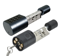 Serrure de cylindre intelligente à empreintes digitales TTlock/ Tuya, mot de passe, clé mécanique, serrure de porte électronique intelligente numérique