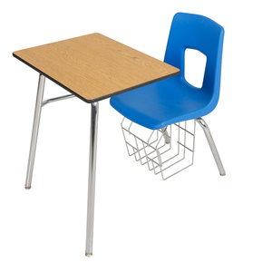 Banco scuola combinato serie classica con sedie per schizzi in laminato ad alta pressione - Product Image 2
