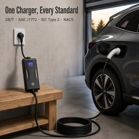 Chargeur EV portable OLINK 16A 3,5 kW pour la maison, le garage, les voyages, le camping, l'hôtel, les voyages en voiture, la recharge des voitures électriques PHEV avec affichage LED