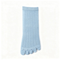 Chaussettes cinq doigts en soie de mûrier 200N pour femme, fines, sans couture, à bout fendu, couleur unie, printemps/été