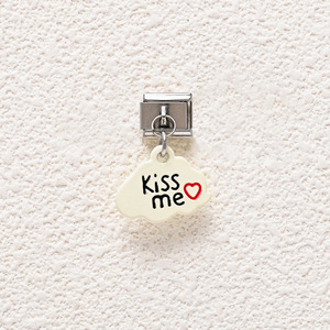 Kiss Me Cloud Charm Pendant Stainless Steel Zinc Alloy Fashion Bracelet Gift For Women Men Unisex Jewelry Spring 2024 - Product Image 1