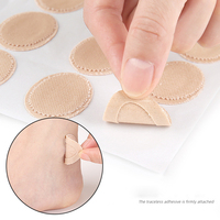 9 pièces de patchs protecteurs invisibles en coton doux, ovales, ajourés, respectueux de la peau, anti-frottement pour les pieds, pour la protection des cors et des callosités