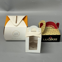Usine personnalisée à emporter emballage alimentaire cupcake boulangerie beignet avec poignée anniversaire mariage avec fenêtre gâteau boîte d'emballage en papier