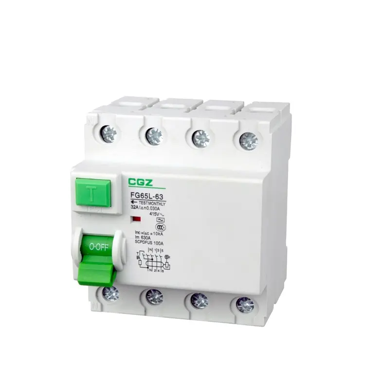 CGZ IEC61008/IEC61009-1 63A цепи 2pole 4-полюсный автоматический стандартного типа B RCBO RCCB