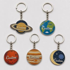 Llaveros Personalizados al por Mayor con Diseño de Planetas, Cadenas con Patrón de Planetas, Recuerdos para Eventos de Popularización Científica, Regalos de Planetario, Anillos para Llaves - Product Image 1