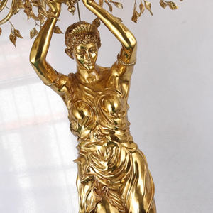 Lámpara de pie con escultura de Venus, luces de vela, <span class=keywords><strong>antorcha</strong></span> de Rama, decoración, Villa, sala de estar, vestíbulo, luz de suelo de cobre - Product Image 4