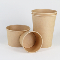 Tasses à soupe en papier kraft en vrac 8oz 12oz 16oz 20oz 26oz 32oz Bol à emporter jetable pour restaurant