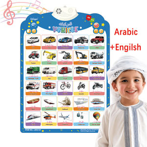 Impara parole islamiche arabiche e inglesi con pulsanti sonori giocattolo educativo per bambini Poster da parete bilingue parlante - Product Image 1