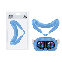 Housses en silicone et coussin de visage VR 3 bloquant la lumière Accessoires de jeu résistants à la transpiration et lavables