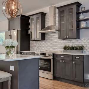 Diseño de Mueble de Cocina Sencillo de Estilo Europeo, Mueble de Madera Maciza Multifuncional para Almacenamiento - Product Image 1