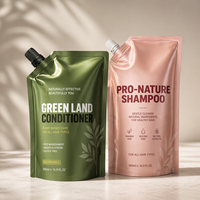 Pochettes souples personnalisées avec bec verseur, en aluminium et PEHD, pour liquides, 200 ml, 1 L, 2 L