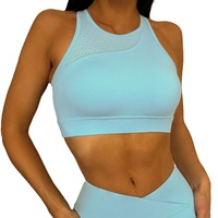 Vêtements de sport actifs de haute qualité pour femmes Gym Fitness Yoga Shorts Ensembles Logo personnalisé Mesh Splicing Design Femmes Yoga Set