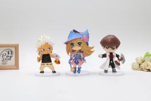 6 pc/ensemble <span class=keywords><strong>Yu</strong></span> <span class=keywords><strong>Gi</strong></span> <span class=keywords><strong>Oh</strong></span> figurine dessin animé Yugi Muto noir jouet poupée jeu figurines jouet modèle mignon PVC Statue ornement Gachapon modèles - Product Image 6