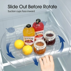Organizzatore Girevole per Frigorifero Lazy Susan, Contenitore Rettangolare Trasparente per Frigorifero, Organizzatore da Cucina - Product Image 3